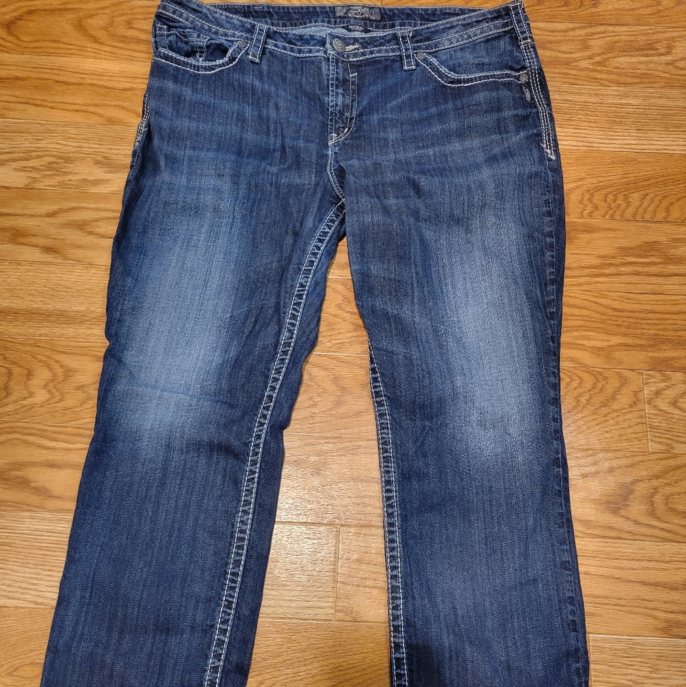 Size 20 Silver Jean Co Capri